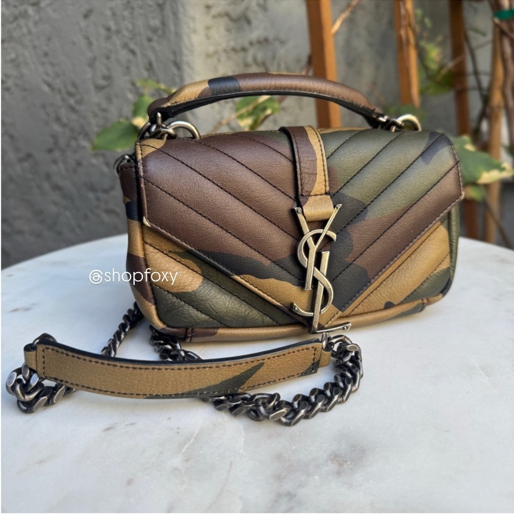 Saint Laurent Camo Mini College Crossbody - Picture 1 of 15